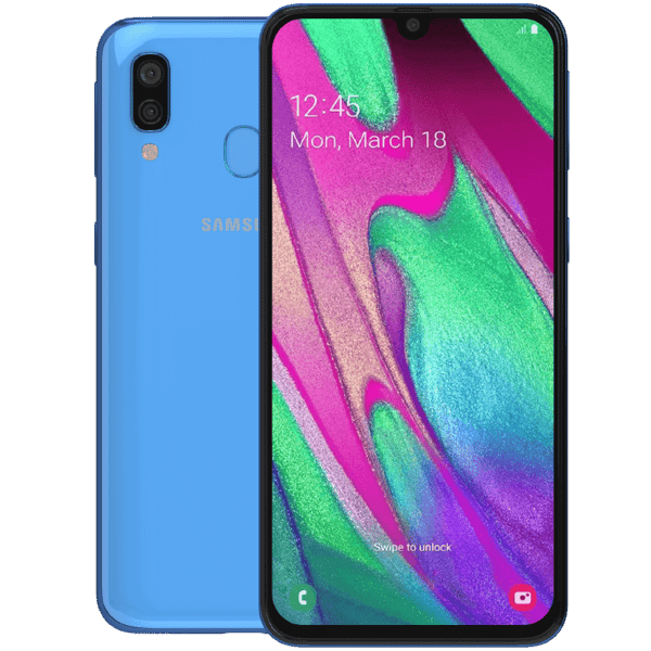 Samsung Galaxy A40 Blue 64 GB Luokka B (Refurbished)