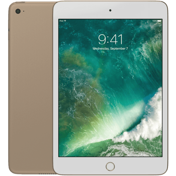 Apple iPad Mini 4 (2015) Gold Wifi 128GB Klass C Nytt batteri (Refurbished)