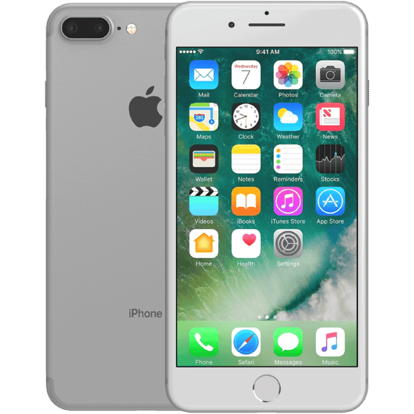 Apple iPhone 7 Plus Silver 128 GB Klass B Nytt batteri (Refurbished)
