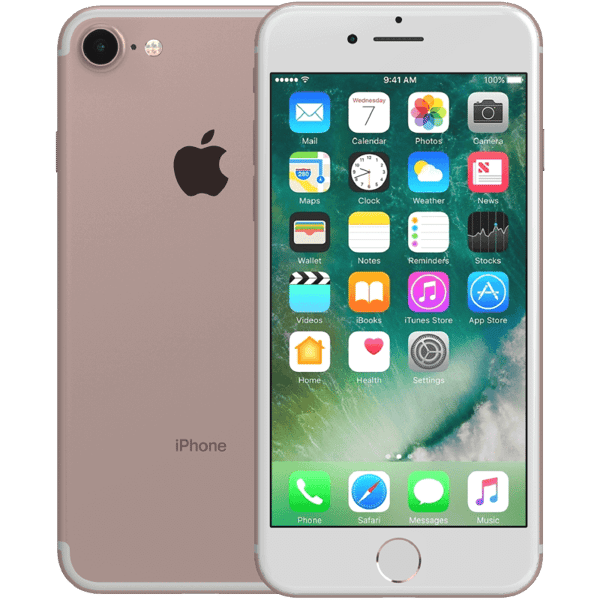 Apple iPhone 7 Rose gold 128 GB Klasse A Nyt batteri (Refurbished)