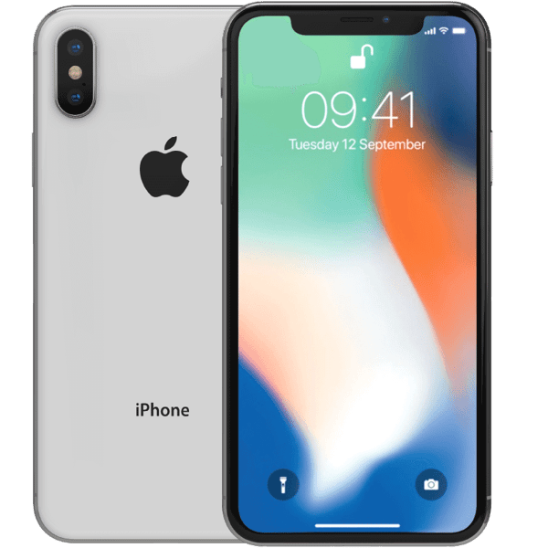 Apple iPhone X Silver 256 GB Klass B Nytt batteri (Refurbished)
