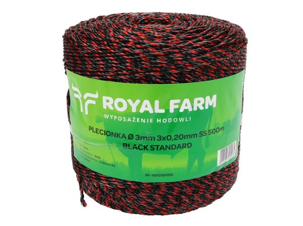 Royal Farm 3mm 3x0.20mm SS mustaoranssi punos paimenelle 500m