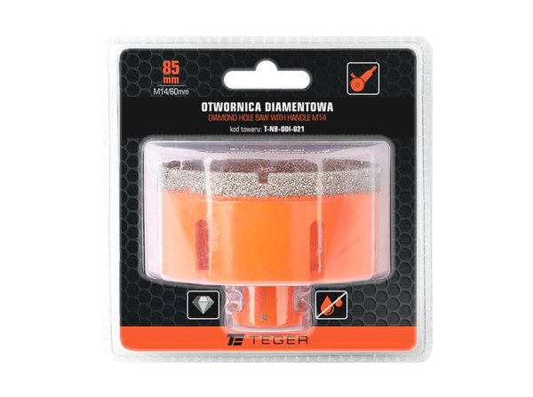 Timanttireikäsaha M14/85 mm Teger-istukalla