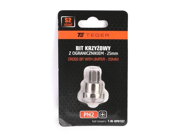 Teger PH2 ristiterä 25 mm pysäyttimellä