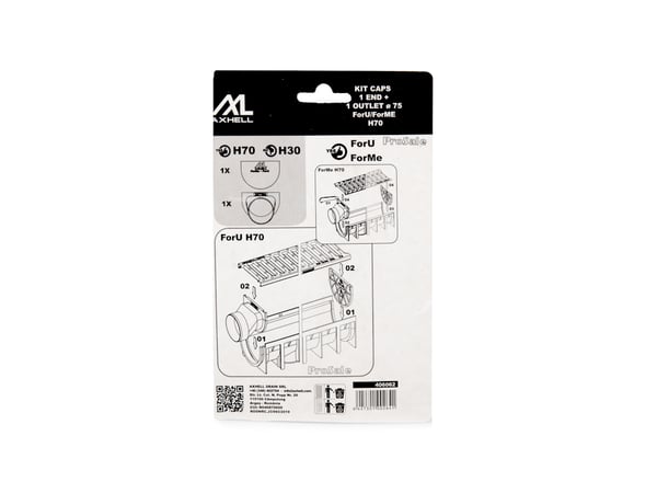 2 kpl ForU70-salaojitusseiniä lattiakaivolla