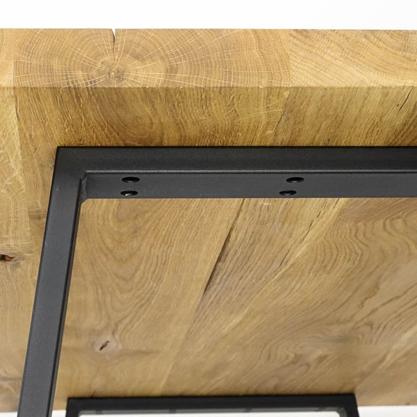 Bordben i metal trapetsformet basic 65x71 sort