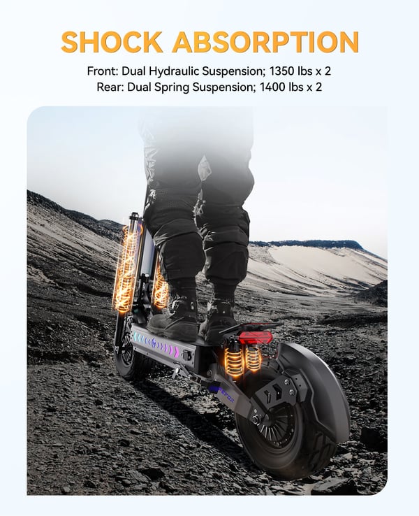 OOTD APEFOX T90 100 km rækkevidde, 13 tommer dæk, 2*2100W motorer, 31,2AH batteri, hydrauliske skivebremser, foldbar elektrisk scooter