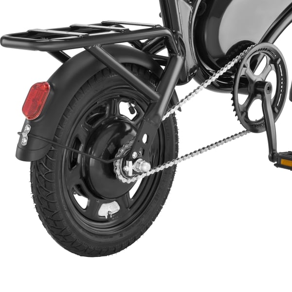 2026 Ny DYU D3F elcykel, 14-tums däck, 36V 10AH batteri, 250W motor, räckvidd 55 km, svart