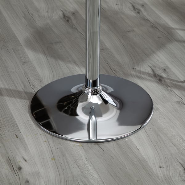 Barbord, 60x60x69-91 cm, Vit, Justerbar Metall