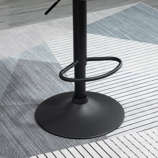 Barstolset, höjdjusterbar med ryggstöd, 46x48x83-104 cm, mörkgrå, metall