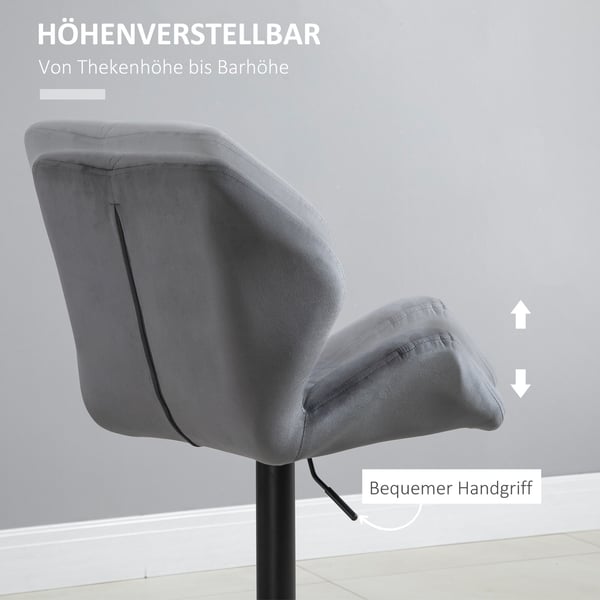 Barstolset, 57x58x97-117 cm, Blå, Justerbar