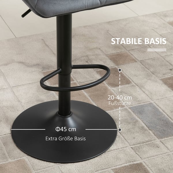 Barstolset, 57x58x97-117 cm, Blå, Justerbar