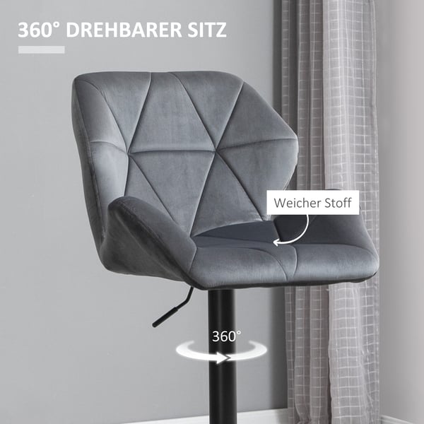 Barstolset, 57x58x97-117 cm, Blå, Justerbar