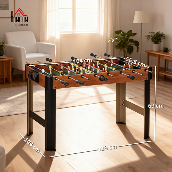 Fotbollsbord 118x104x69 cm Brun MDF