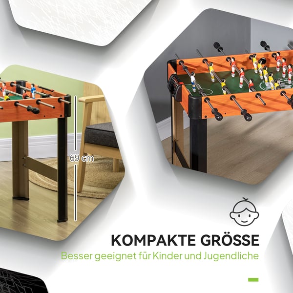 Fotbollsbord 118x104x69 cm Brun MDF