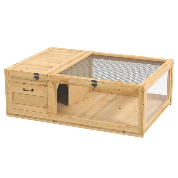 Skildpaddehus 91x60,5x32 cm Gult Træ