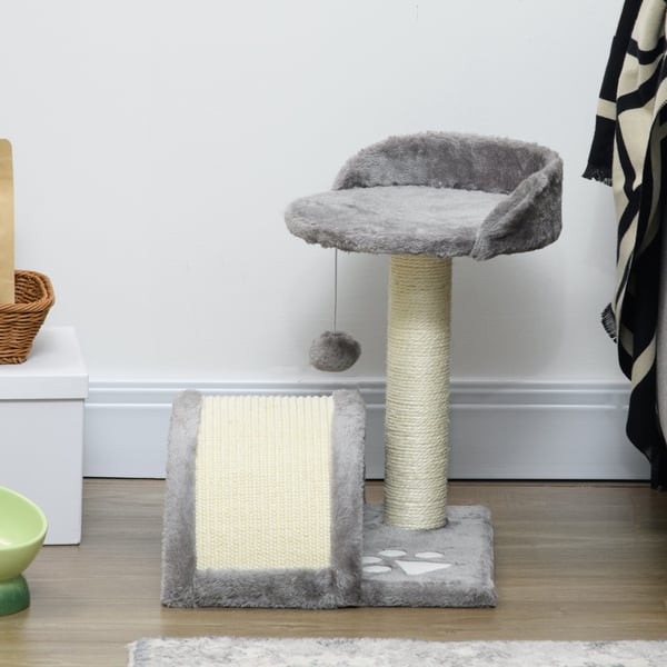 Kattetårn, 35,5x37x46 cm, Grå, Sisal, Kattemøbel