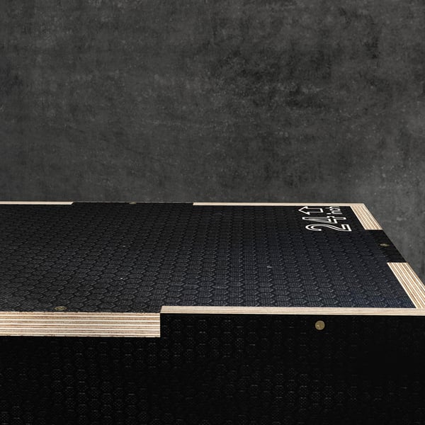 Plyometrisk hoppbox, 61x51x41 cm, svart, trä