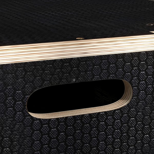 Plyometrisk hoppbox, 61x51x41 cm, svart, trä