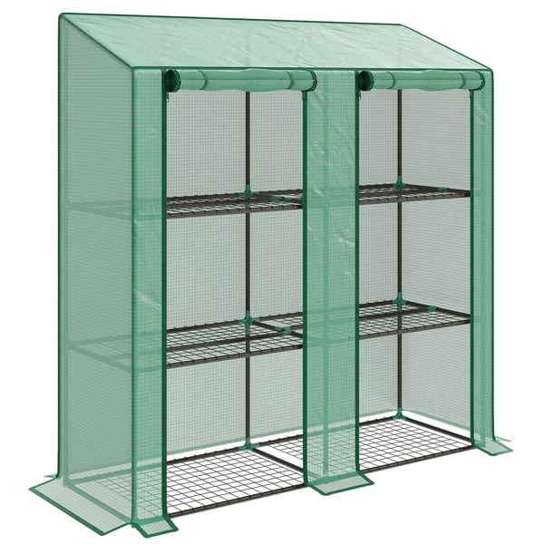 Mini drivhus, 143x46x151 cm, Grøn, Plast