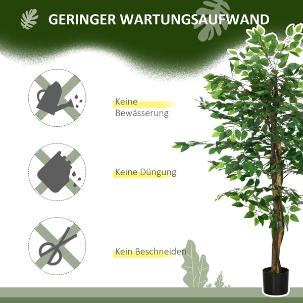 Kunstig Ficus Træ, 150 cm, Grøn
