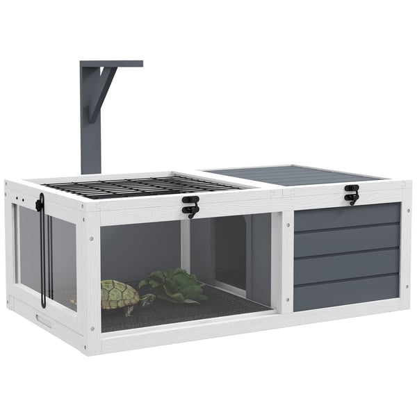 Skildpaddeshus, 81x48x31.5 cm, Grå, Træ Skildpaddeshus, 81x48x31.5 cm, Grå, Træ