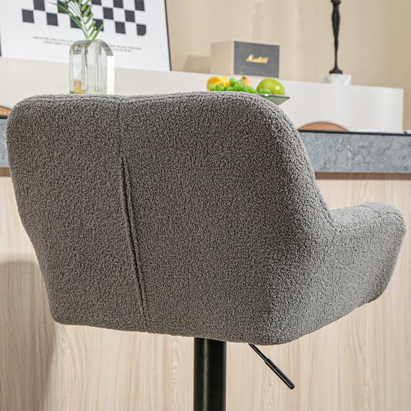 Barstolset, 57,5x52,5x93-114 cm, Grå Svart, Justerbar