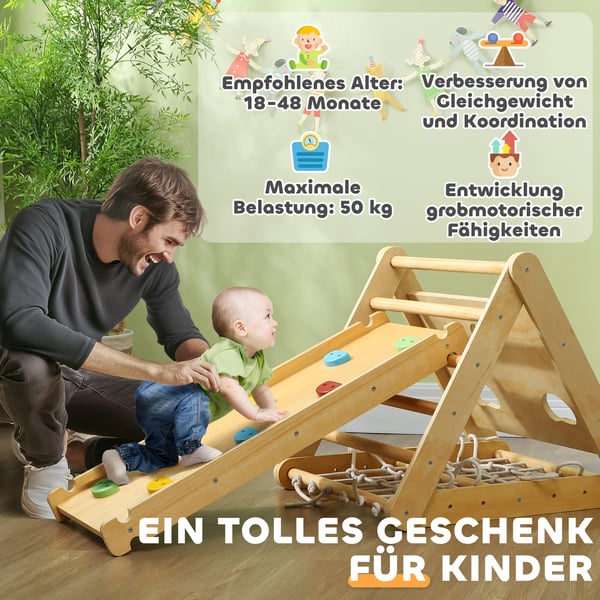 Inomhus klätterställning 168x62,5x57 cm Flerfärgad Trä