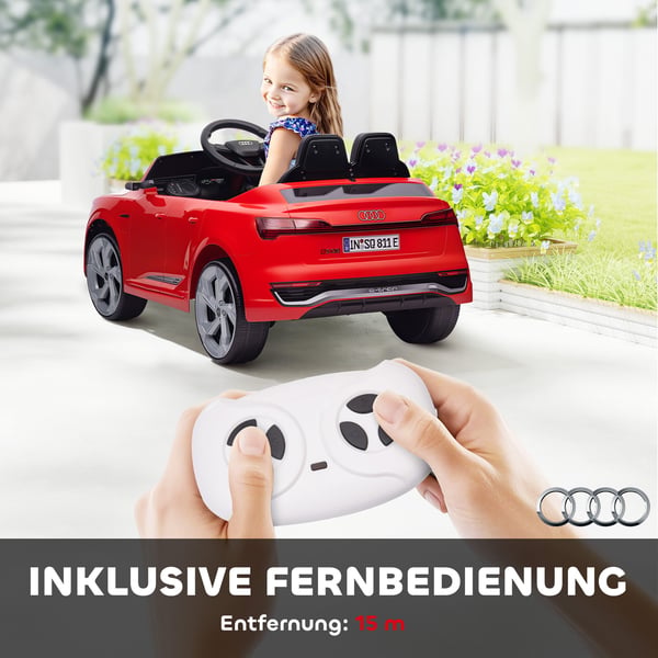 Elektrisk legebil Audi Q8 98x49,5x43 cm rød, plast