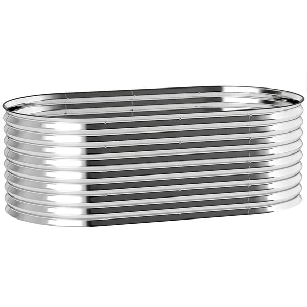 Plantekasse, 160x80x56 cm, Grå, Metal