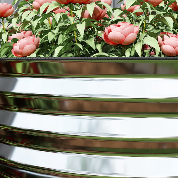 Plantekasse, 160x80x56 cm, Grå, Metal
