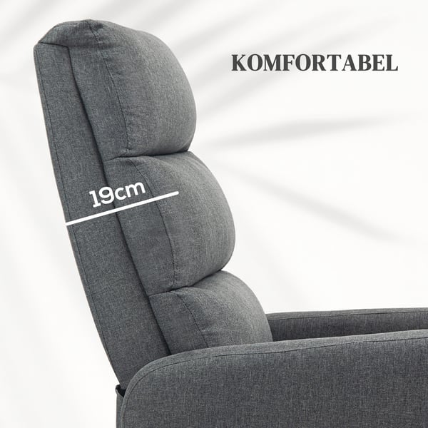 Sähköinen lepotuoli 62x86,5x105 cm harmaa, kangasverhoilu