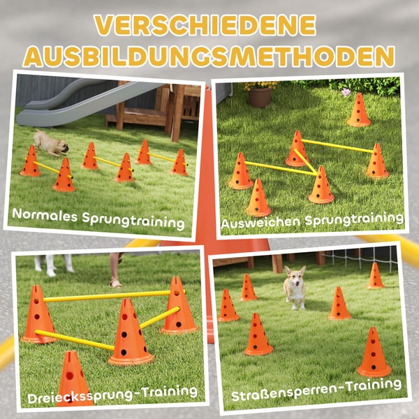 Hundagilityset, 80x22,5x30 cm, Orange, Träningsutrustning