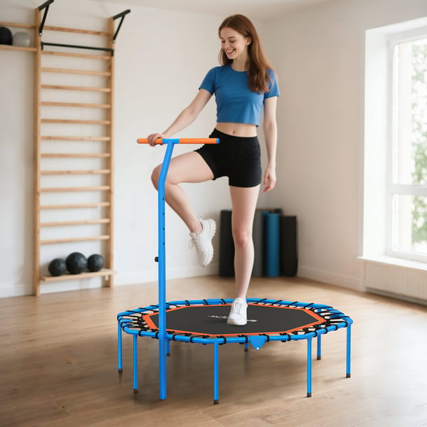 Fitness Trampolin 128x120x98 cm Blå, Stål
