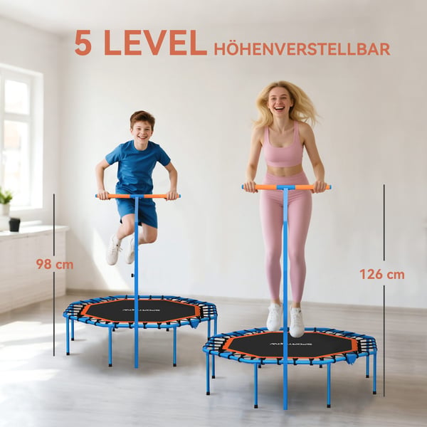 Fitness Trampolin 128x120x98 cm Blå, Stål