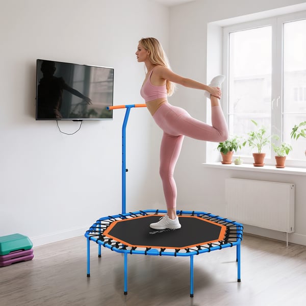 Fitness Trampolin 128x120x98 cm Blå, Stål