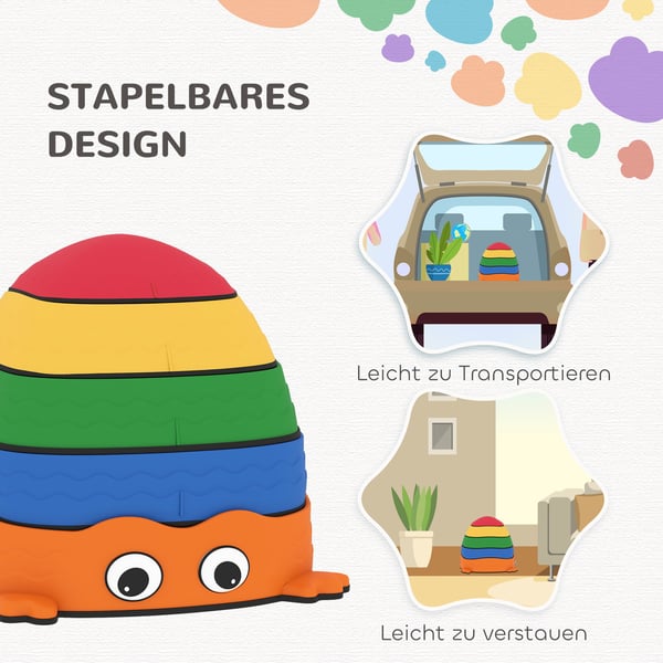 Balansstenar set, 33,5x33,5x28 cm, Flerfärgad, Plast