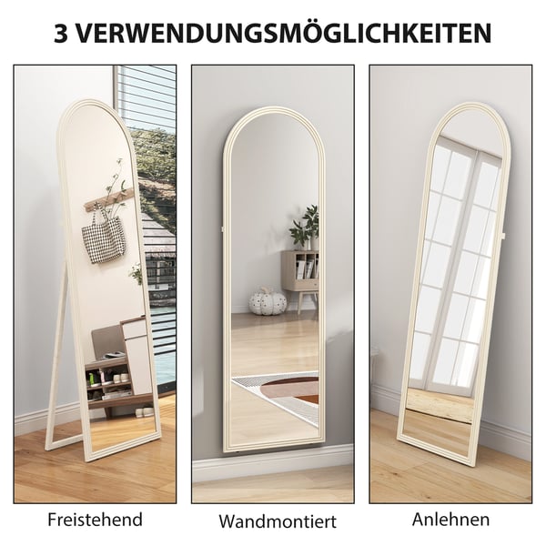 Fuld længde spejl, 50x160 cm, hvid, fritstående