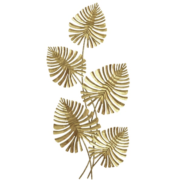Vægdekoration sæt, 83x2.5x39 cm, Guld, Metal