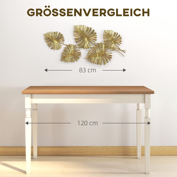 Vægdekoration sæt, 83x2.5x39 cm, Guld, Metal
