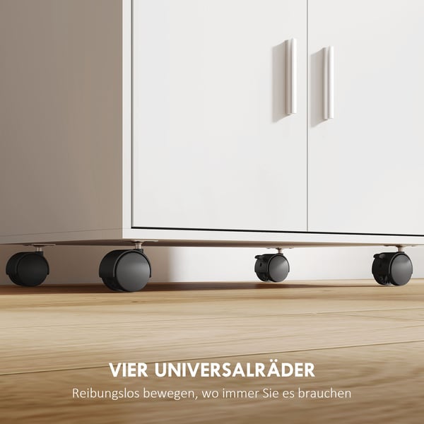 Mikrobølgeovnskab 59x40x92 cm hvid, opbevaring