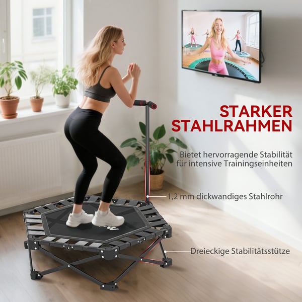 Kuntotrampoliini 104x104x104 cm Musta, Teräs, Taitettava