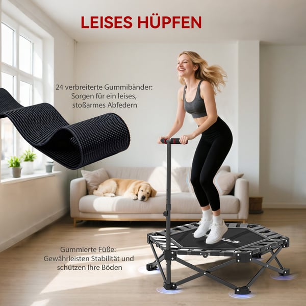 Kuntotrampoliini 104x104x104 cm Musta, Teräs, Taitettava
