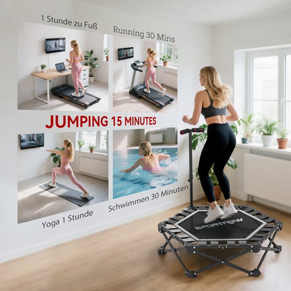 Kuntotrampoliini 104x104x104 cm Musta, Teräs, Taitettava