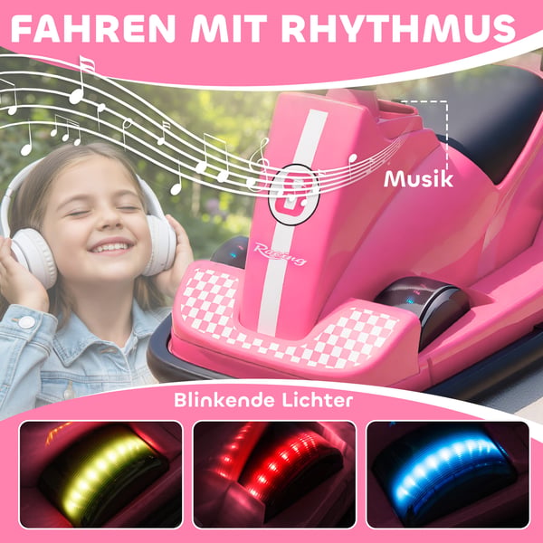 Radiobil til børn 74x53x48 cm pink, metal, plast