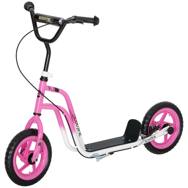 Børnescooter, 115x50x80-88 cm, Pink, justerbart styr
