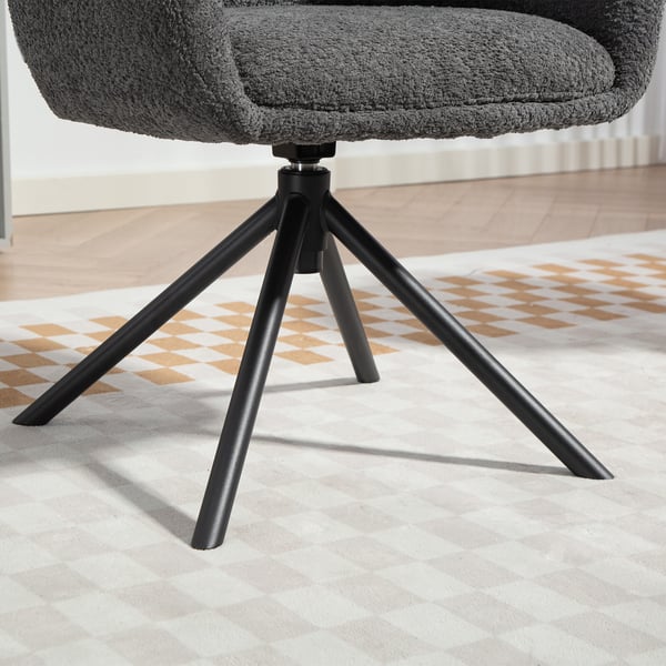 Lænestol, Polstret Stol 58.5x59x78.5 cm, Mørkegrå, Polyester