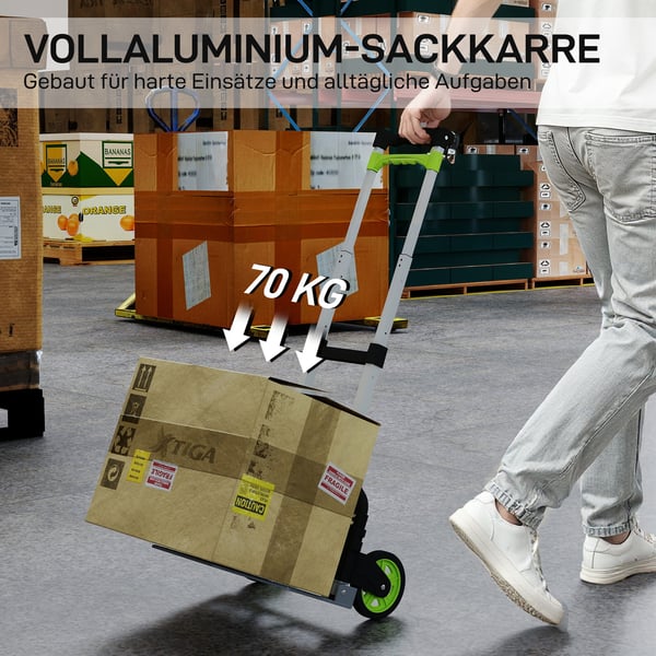 Taitettava nokkakärry 38,5x41x100 cm hopea alumiini