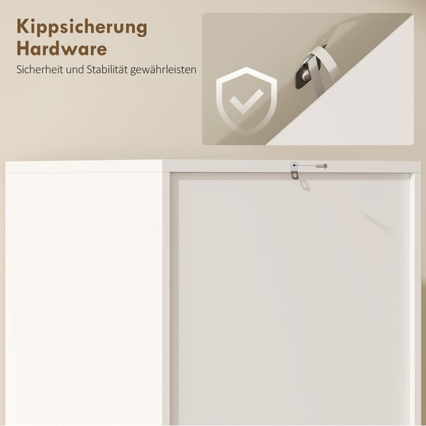 Køkkenskab, 40x35x180 cm, Hvid, Træ