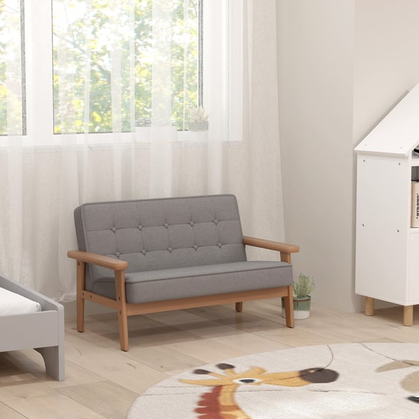 Barnsoffa 77x42x48 cm grå, träram